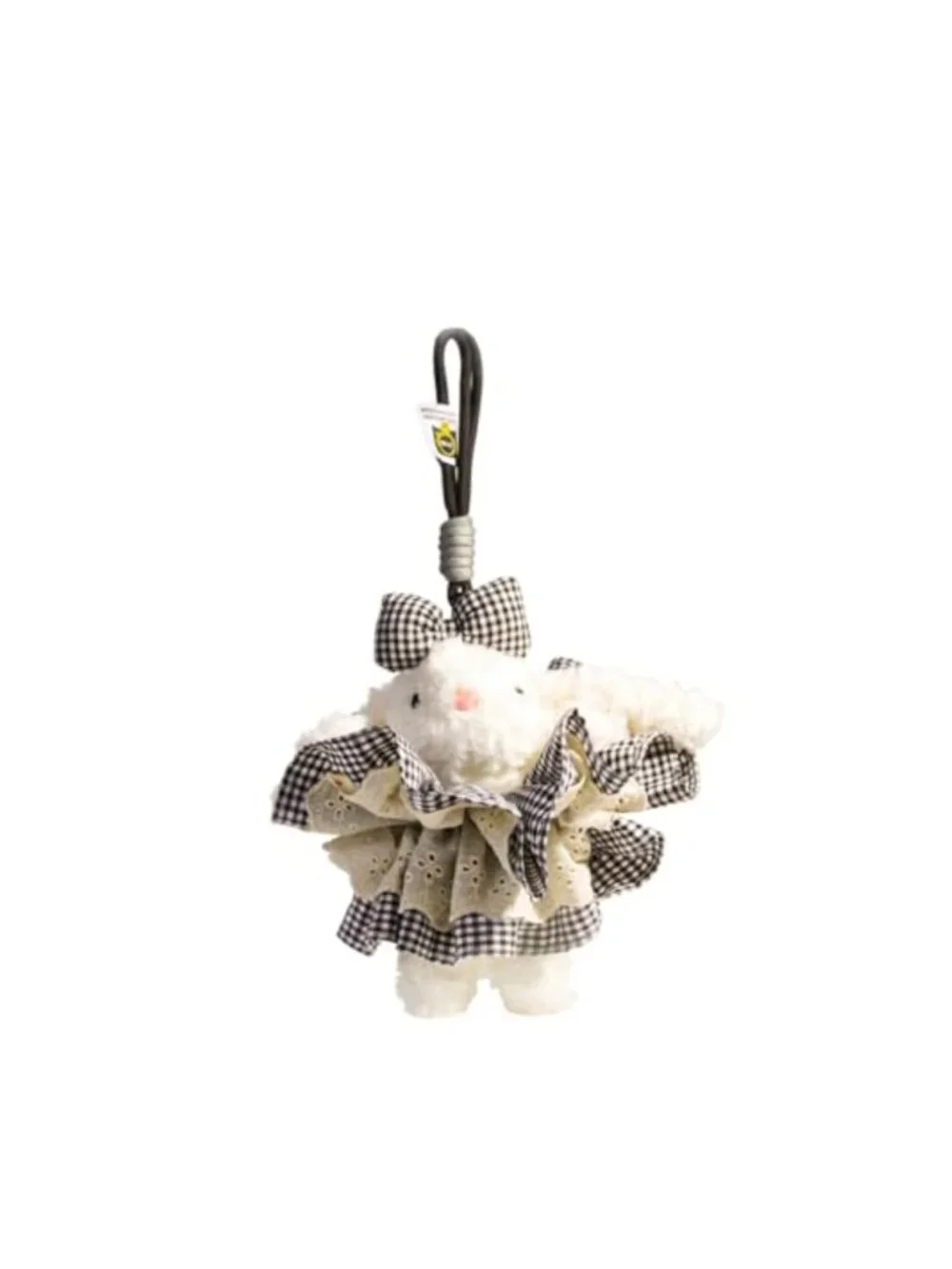 Fluffy Bunny Plush Keychain Handmade Bag Charm Backpack Pendant Gift